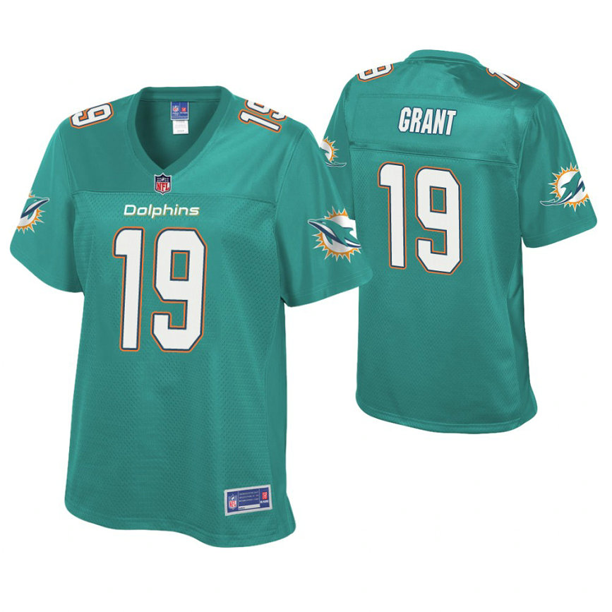 Women Miami Dolphins #19 Jakeem Grant Aqua Pro Line Jersey Women Miami Dolphins #19 Jakeem Grant Aqua Pro Line Jersey