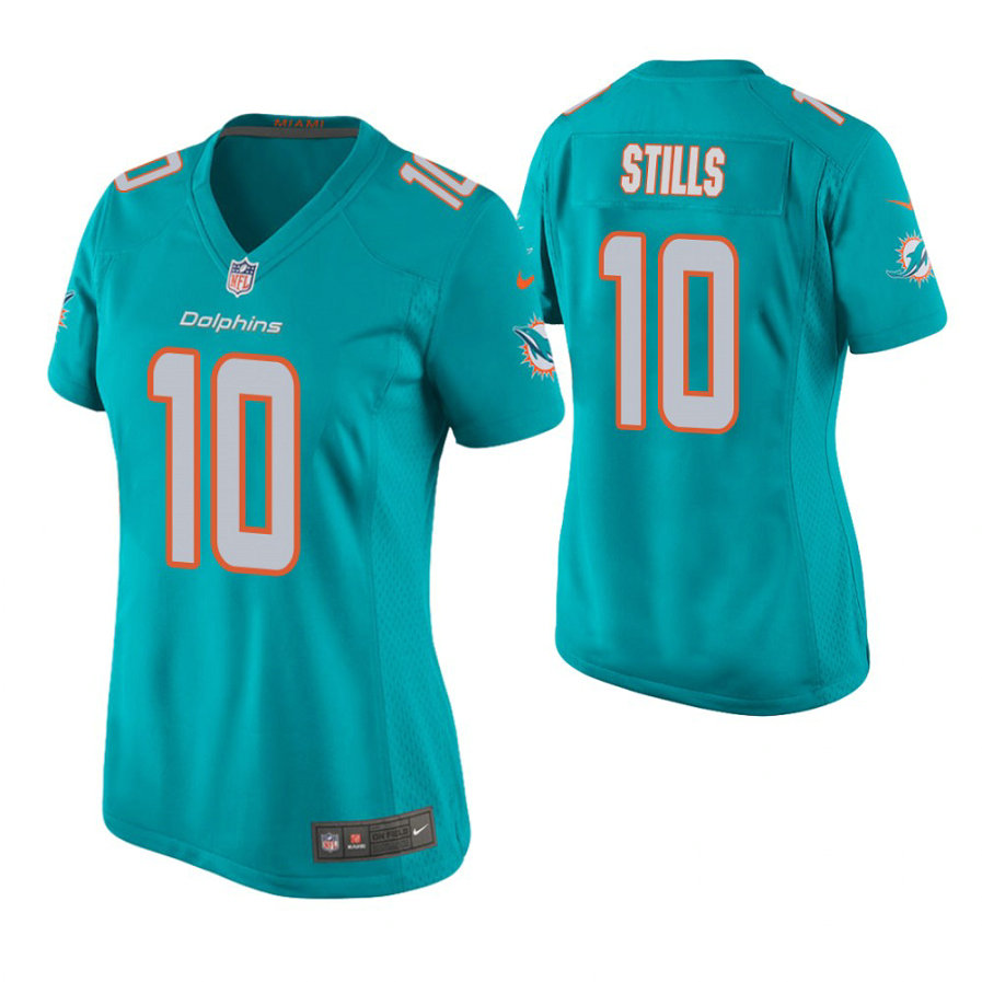 Women Miami Dolphins #10 Kenny Stills Aqua Game Jersey Women Miami Dolphins #10 Kenny Stills Aqua Game Jersey