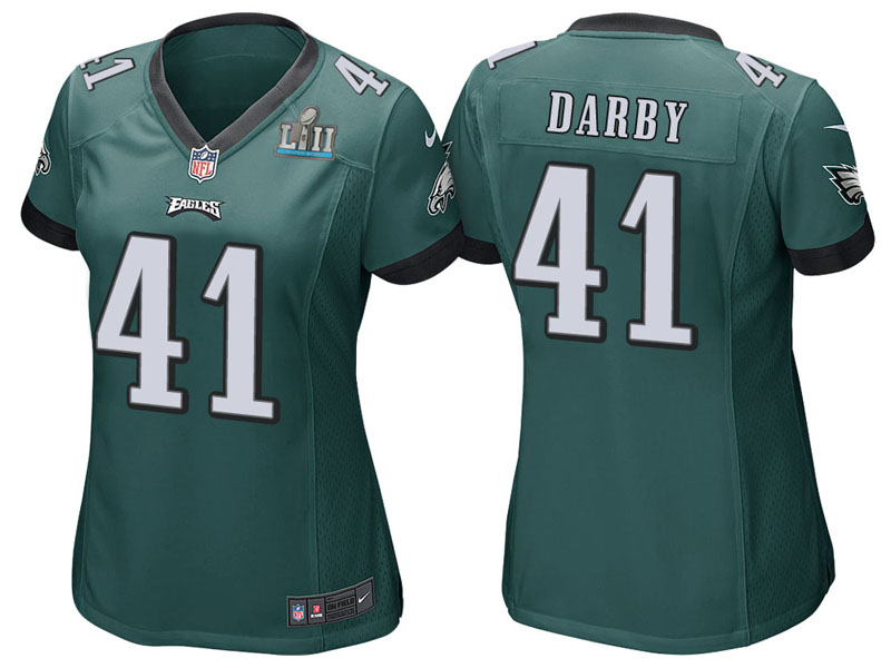 Women Philadelphia Eagles #41 Ronald Darby Green Super Bowl LII Bound Game Jersey Women Philadelphia Eagles #41 Ronald Darby Green Super Bowl LII Bound Game Jersey