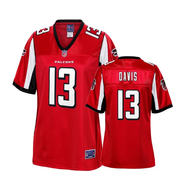 Women Atlanta Falcons #13 Reggie Davis Red Player Jersey