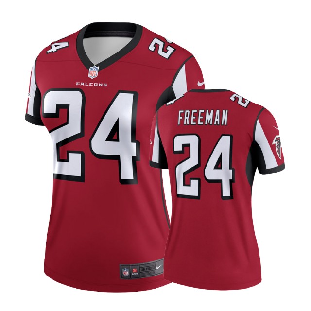 Women Atlanta Falcons #24 Devonta Freeman Red Legend Jersey