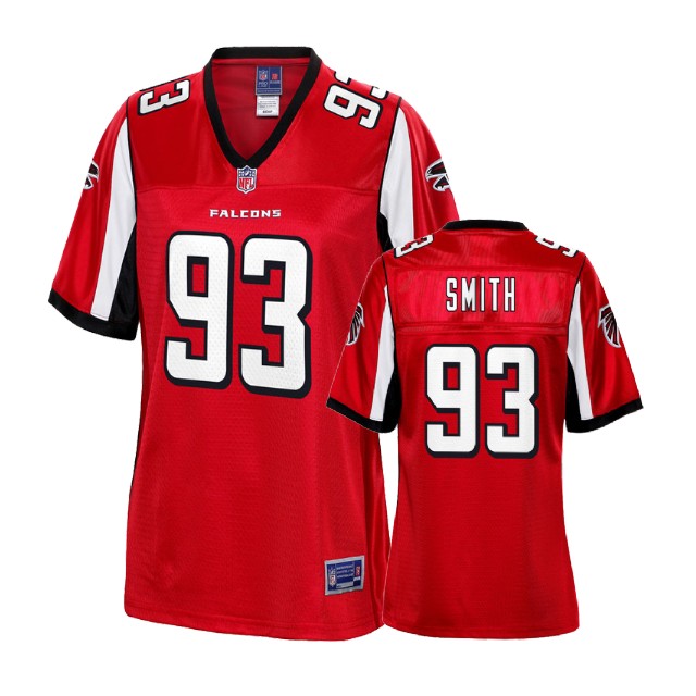 Women Atlanta Falcons #93 Garrison Smith Red Player Jersey Women Atlanta Falcons #93 Garrison Smith Red Player Jersey