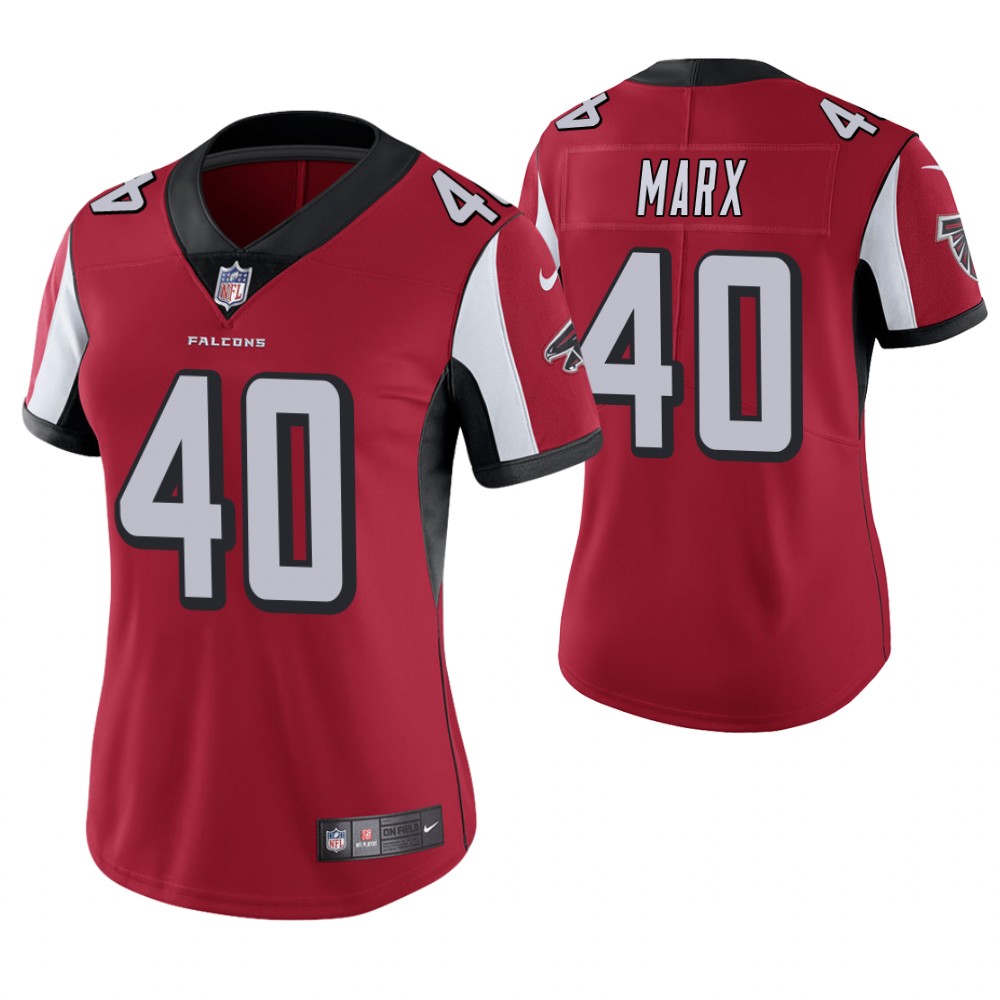 Women Atlanta Falcons #40 Daniel Marx Red Game Jersey