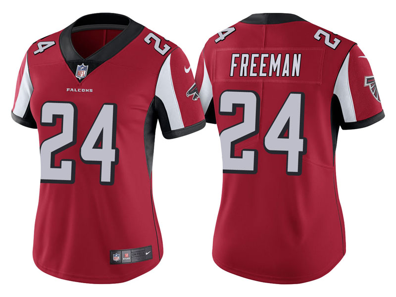 Women Atlanta Falcons #24 Devonta Freeman Red Vapor Untouchable Limited Jersey