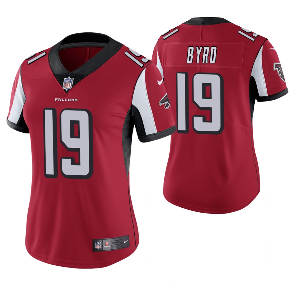 Women Atlanta Falcons #19 Dontez Byrd Red Game Jersey