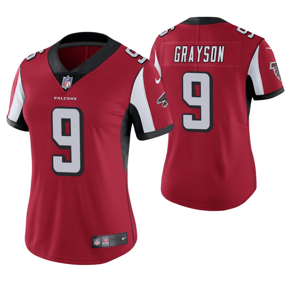 Women Atlanta Falcons #9 Garrett Grayson Red Game Jersey Women Atlanta Falcons #9 Garrett Grayson Red Game Jersey