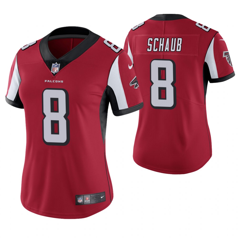 Women Atlanta Falcons #8 Matt Schaub Red Game Jersey