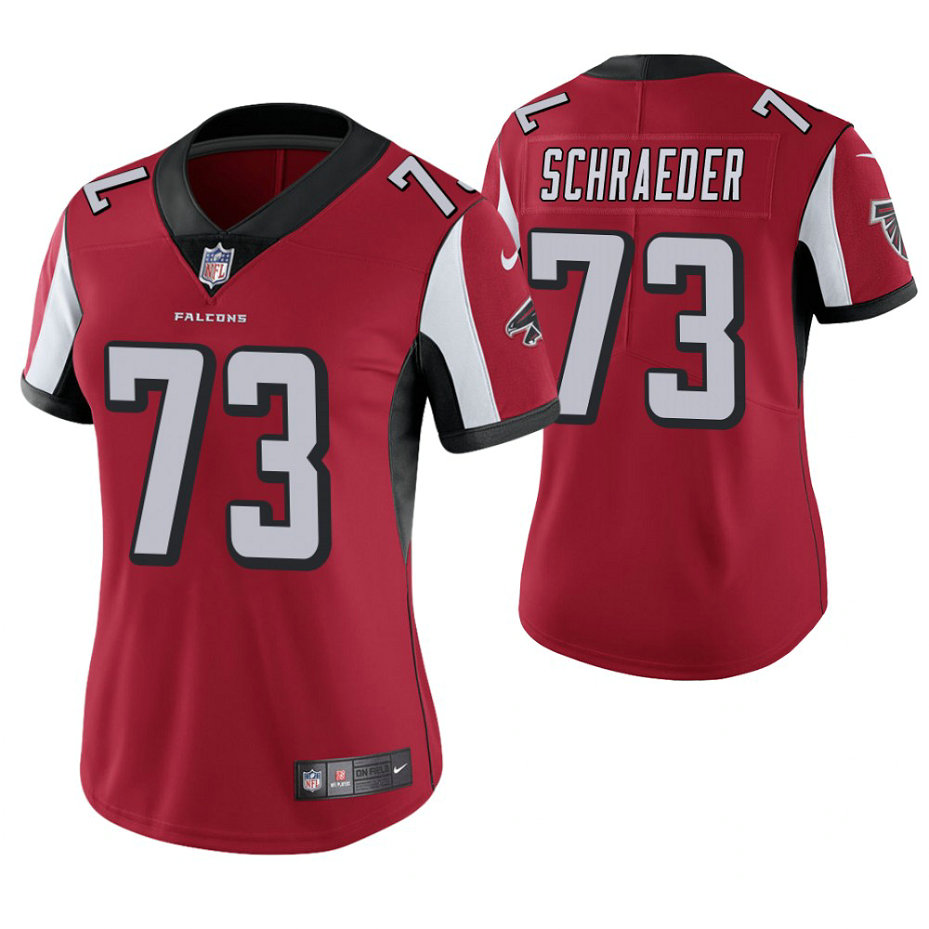 Women Atlanta Falcons #73 Ryan Schraeder Red Game Jersey