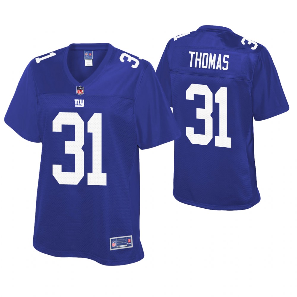 Women New York Giants #31 Michael Thomas Royal Pro Line Player Jersey Women New York Giants #31 Michael Thomas Royal Pro Line Player Jersey
