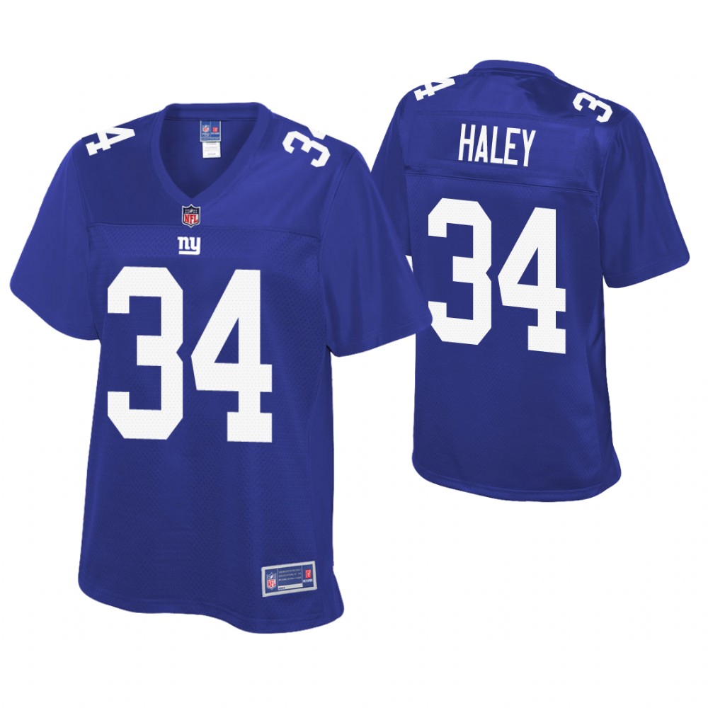 Women New York Giants #34 Grant Haley Royal Pro Line Player Jersey Women New York Giants #34 Grant Haley Royal Pro Line Player Jersey
