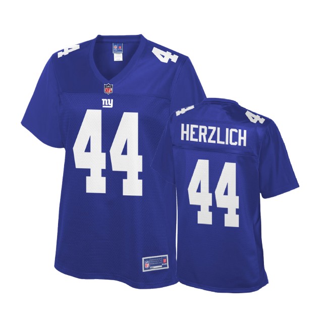 Women New York Giants #44 Mark Herzlich Royal Pro Line Player Jersey Women New York Giants #44 Mark Herzlich Royal Pro Line Player Jersey
