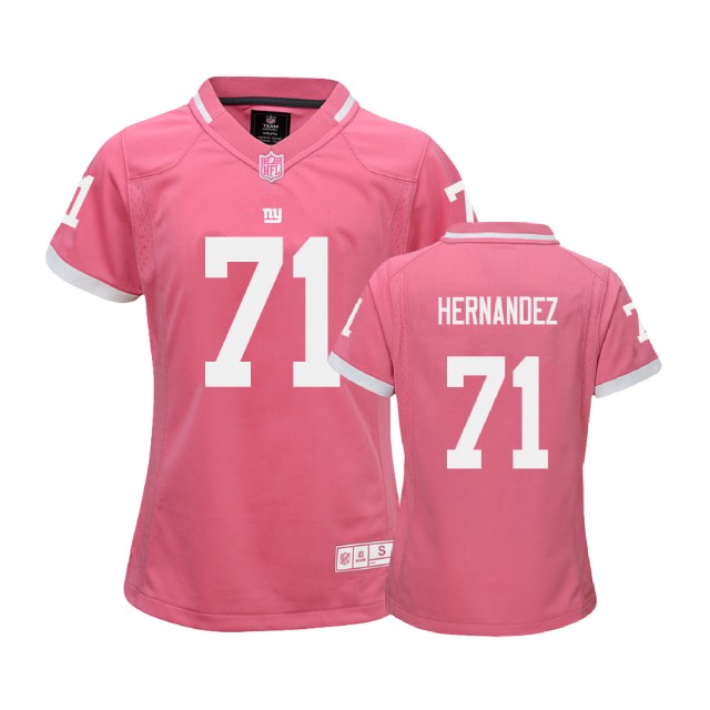 Women New York Giants #71 Will Hernandez Pink Bubble Gum Jersey Women New York Giants #71 Will Hernandez Pink Bubble Gum Jersey