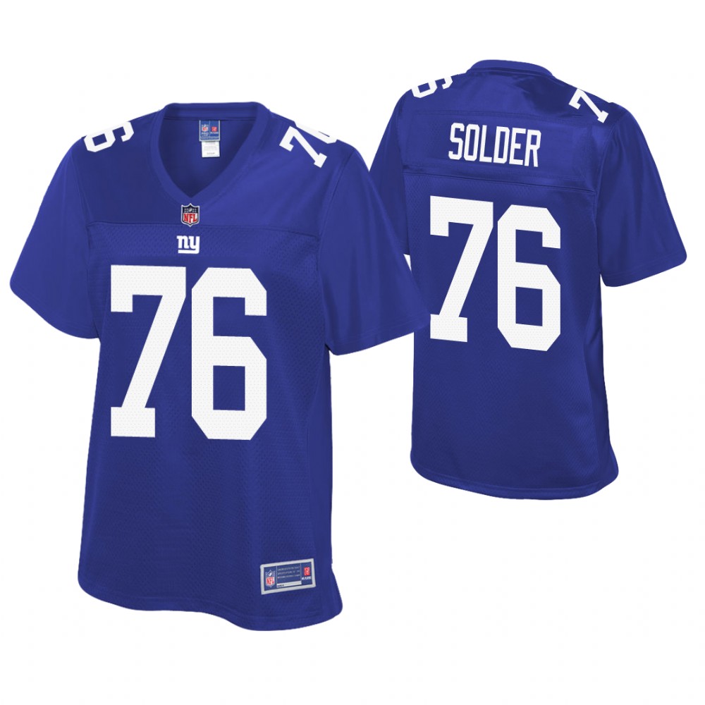 Women New York Giants #76 Nate Solder Royal Pro Line Player Jersey Women New York Giants #76 Nate Solder Royal Pro Line Player Jersey