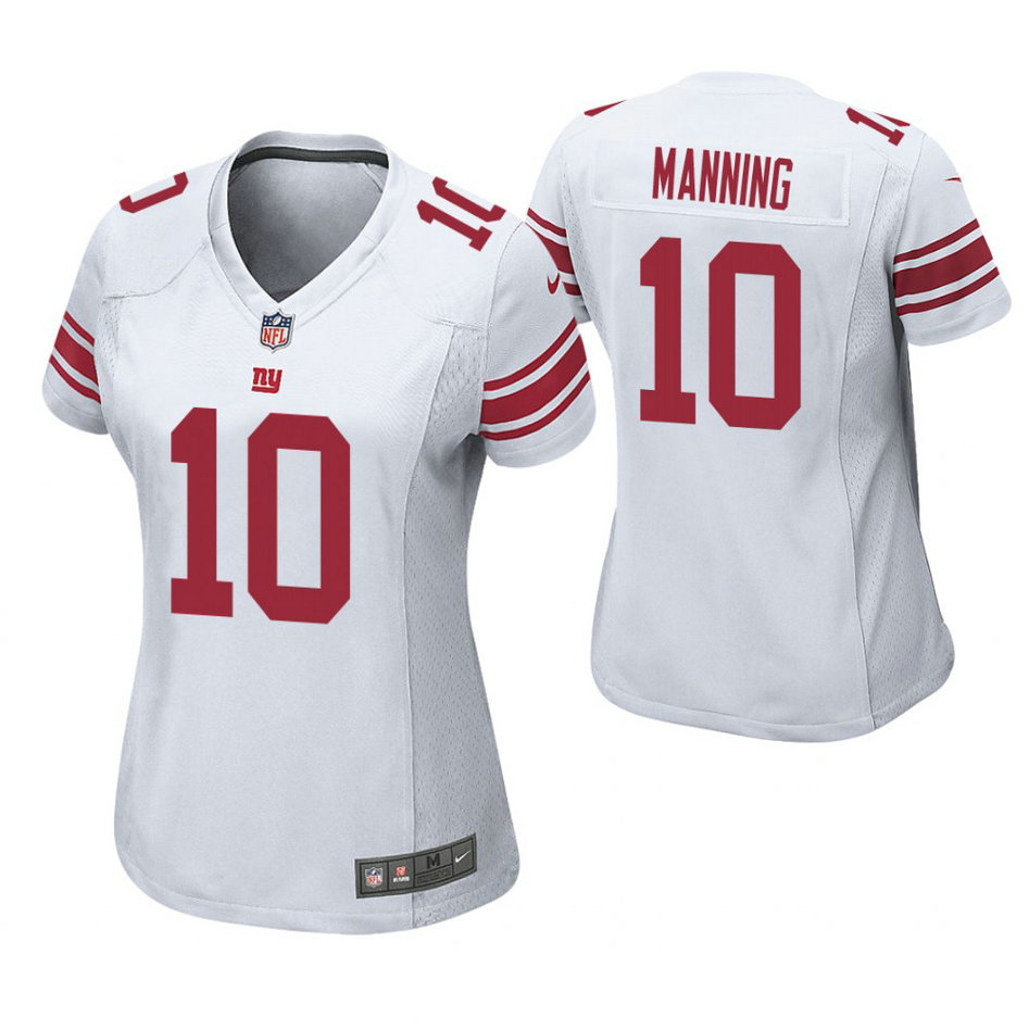 Women New York Giants #10 Eli Manning White Game Jersey Women New York Giants #10 Eli Manning White Game Jersey