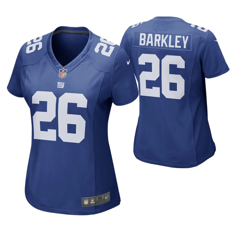 Women New York Giants #26 Saquon Barkley Royal Game Jersey Women New York Giants #26 Saquon Barkley Royal Game Jersey
