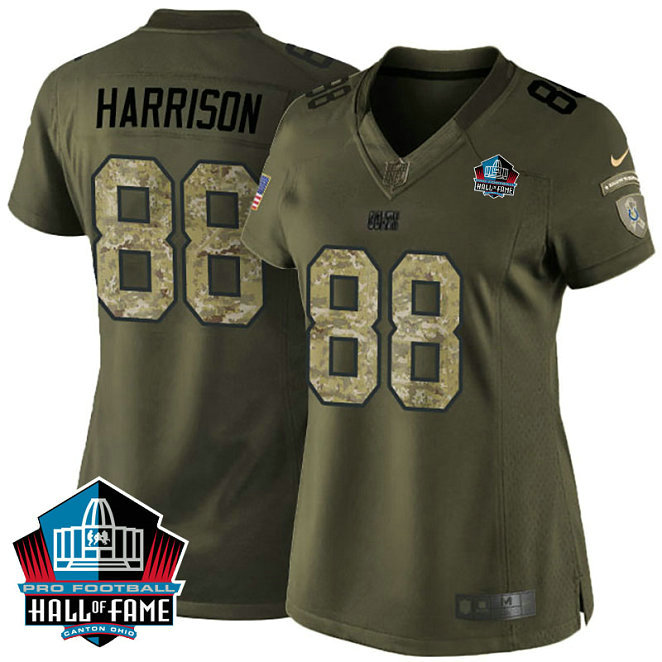 Women Indianapolis Colts #88 Marvin Harrison Green Salute To Service Jersey Women Indianapolis Colts #88 Marvin Harrison Green Salute To Service Jersey