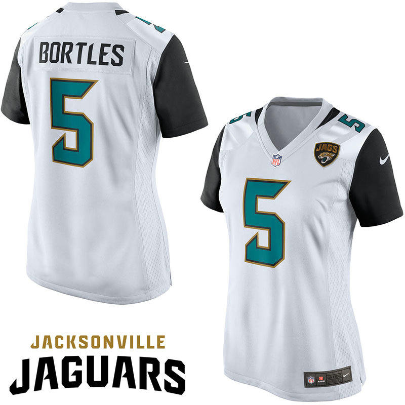 Women Jacksonville Jaguars #5 Blake Bortles White Game Jersey