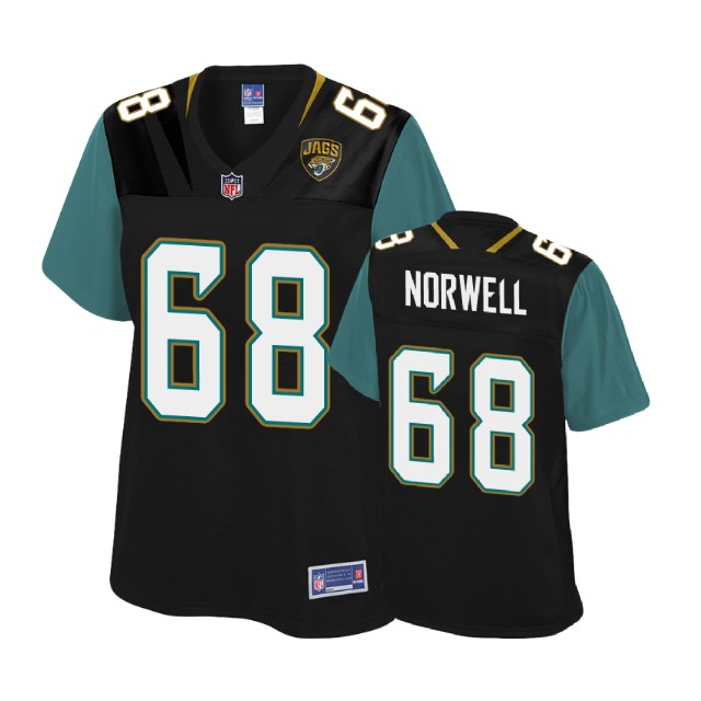 Women Jacksonville Jaguars #68 Andrew Norwell Black Pro Line Player Jersey