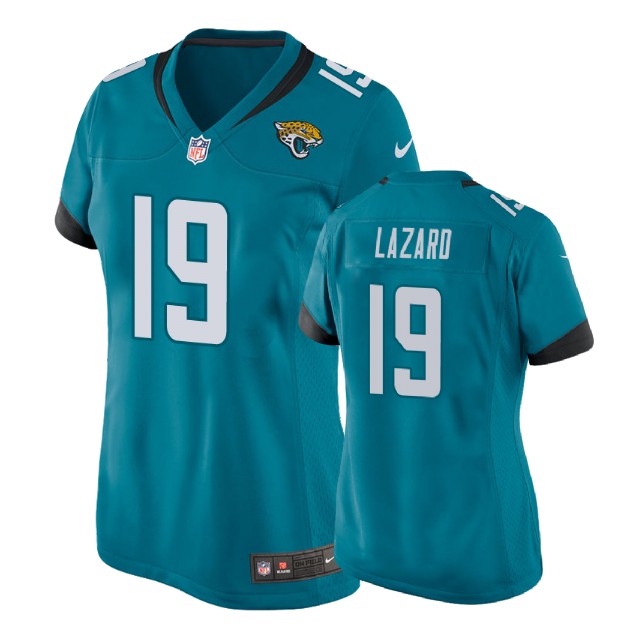 Women Jacksonville Jaguars #19 Allen Lazard Teal Game Jersey Women Jacksonville Jaguars #19 Allen Lazard Teal Game Jersey