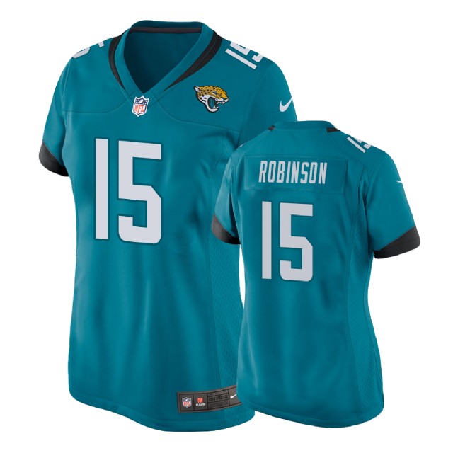 Women Jacksonville Jaguars #15 Allen Robinson Teal Game Jersey Women Jacksonville Jaguars #15 Allen Robinson Teal Game Jersey