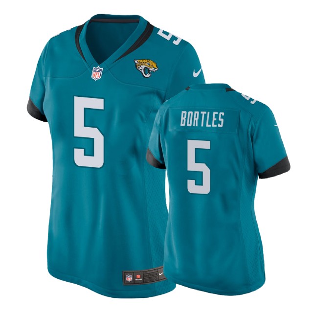 Women Jacksonville Jaguars #5 Blake Bortles Teal Game Jersey