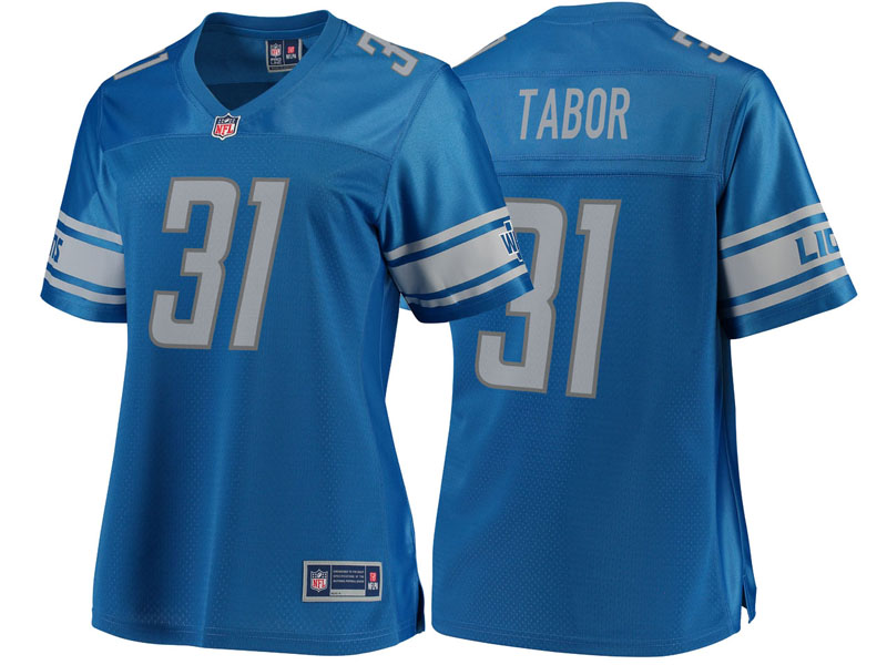 Women Detroit Lions #31 Teez Tabor Blue Team Color Player Jersey Women Detroit Lions #31 Teez Tabor Blue Team Color Player Jersey