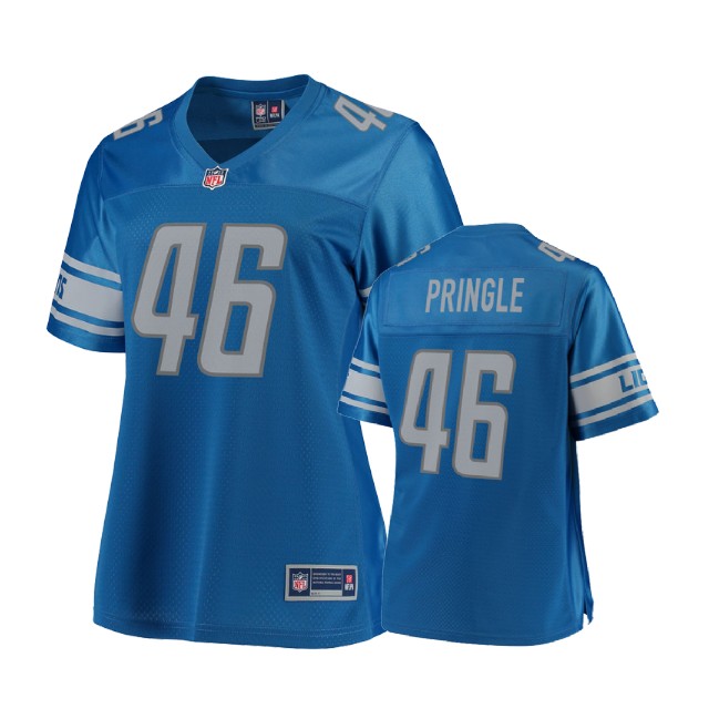 Women Detroit Lions #46 Rayshean Pringle Blue Player Jersey Women Detroit Lions #46 Rayshean Pringle Blue Player Jersey