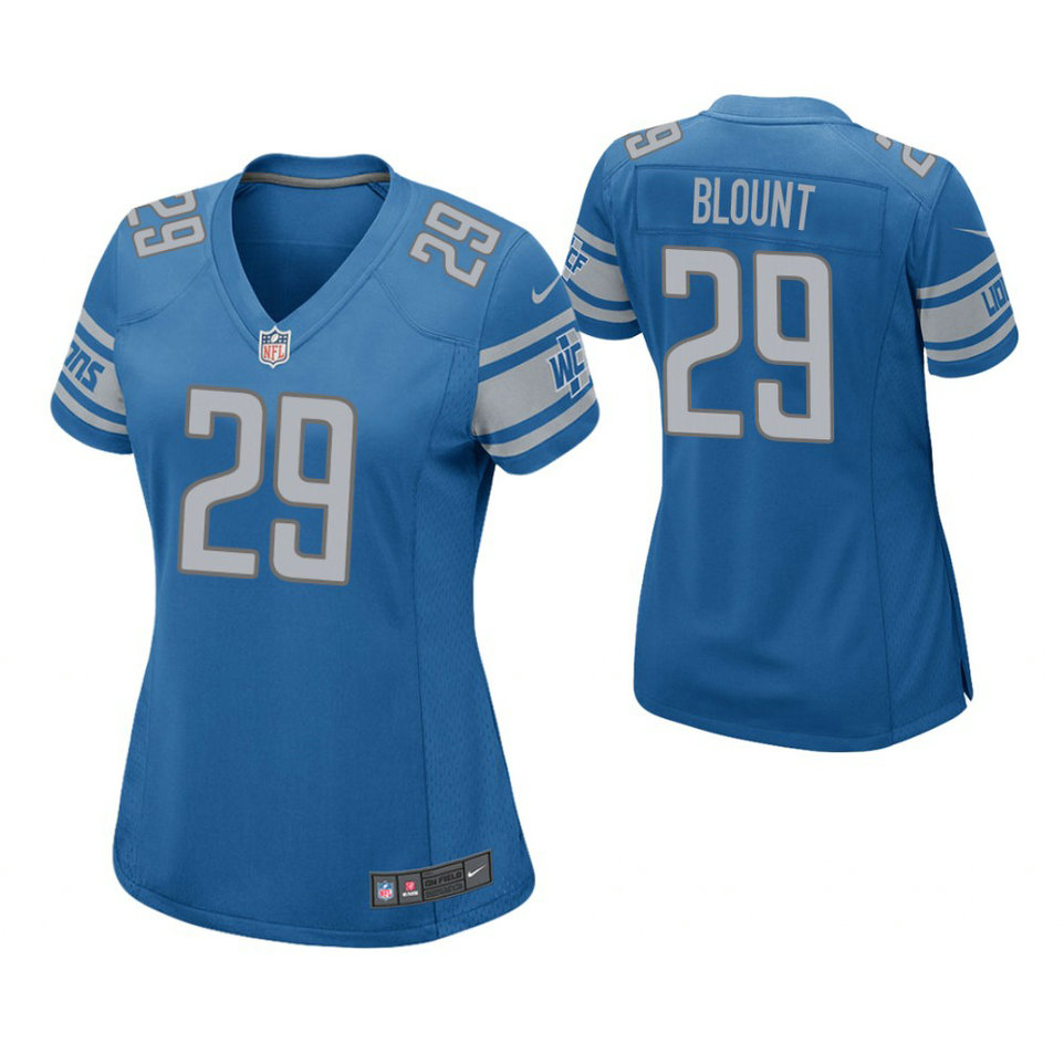 Women Detroit Lions #29 LeGarrette Blount Blue Game Jersey