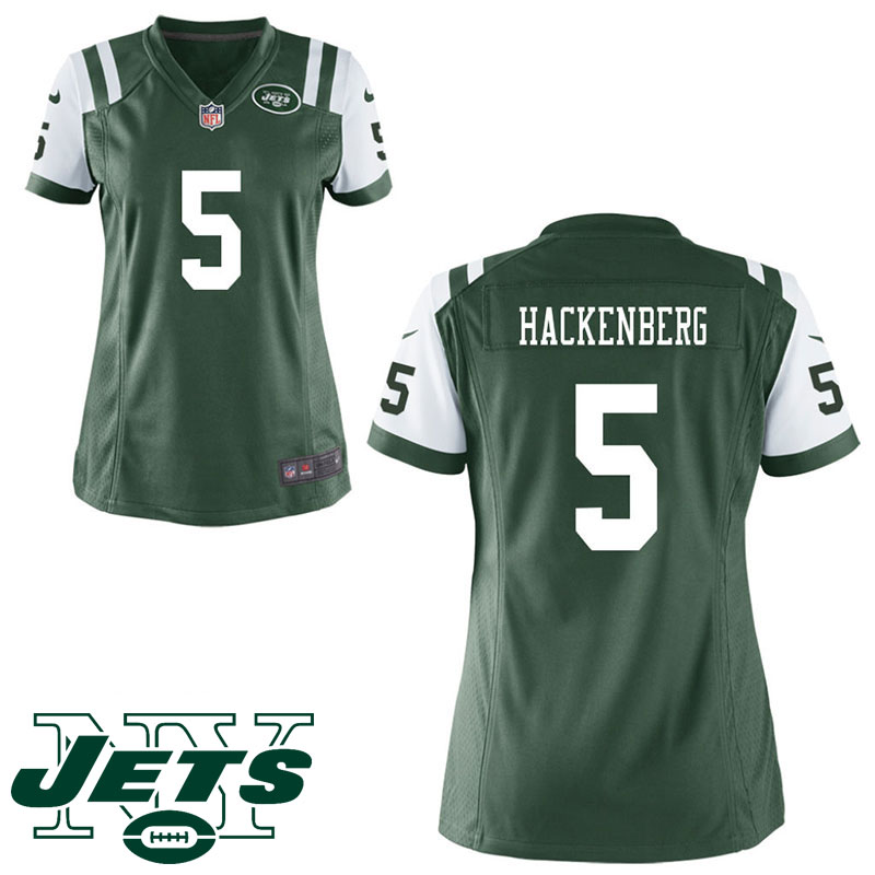 Women New York Jets #5 Christian Hackenberg Green Game Jersey Women New York Jets #5 Christian Hackenberg Green Game Jersey