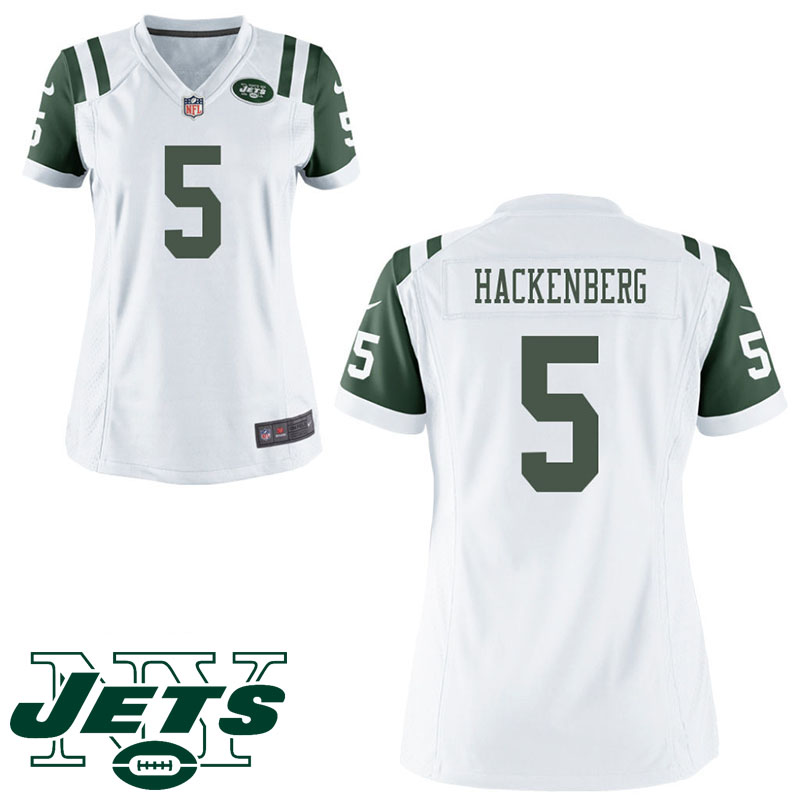 Women New York Jets #5 Christian Hackenberg White Game Jersey Women New York Jets #5 Christian Hackenberg White Game Jersey