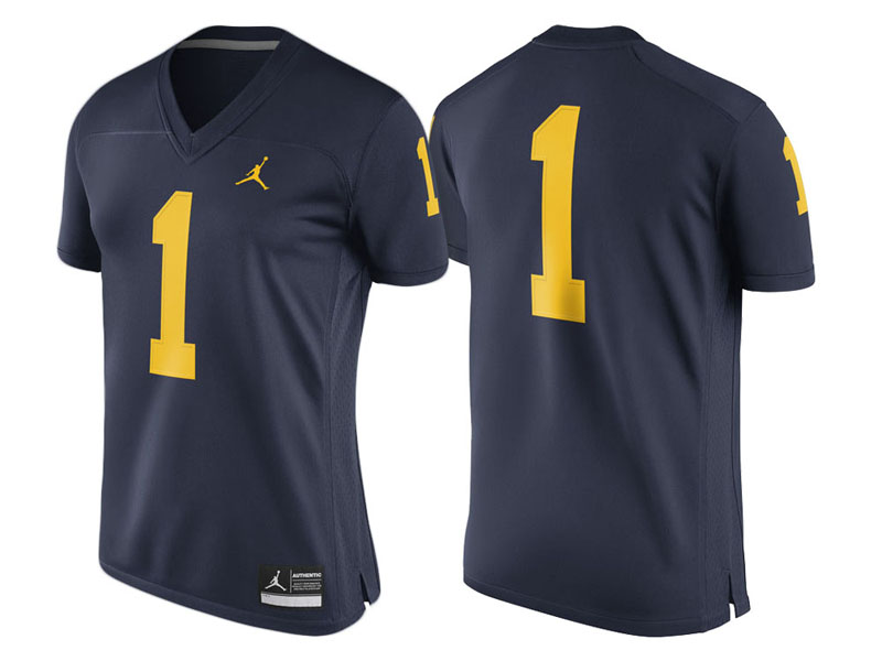 Women Michigan Wolverines #1 Navy Game Replica College Football Jersey Women Michigan Wolverines #1 Navy Game Replica College Football Jersey
