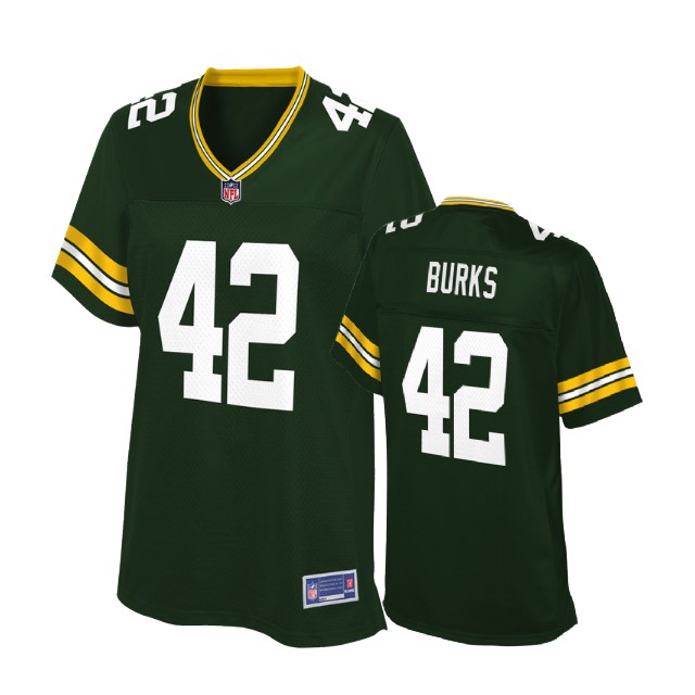 Women Green Bay Packers #42 Oren Burks Green Player Jersey Women Green Bay Packers #42 Oren Burks Green Player Jersey