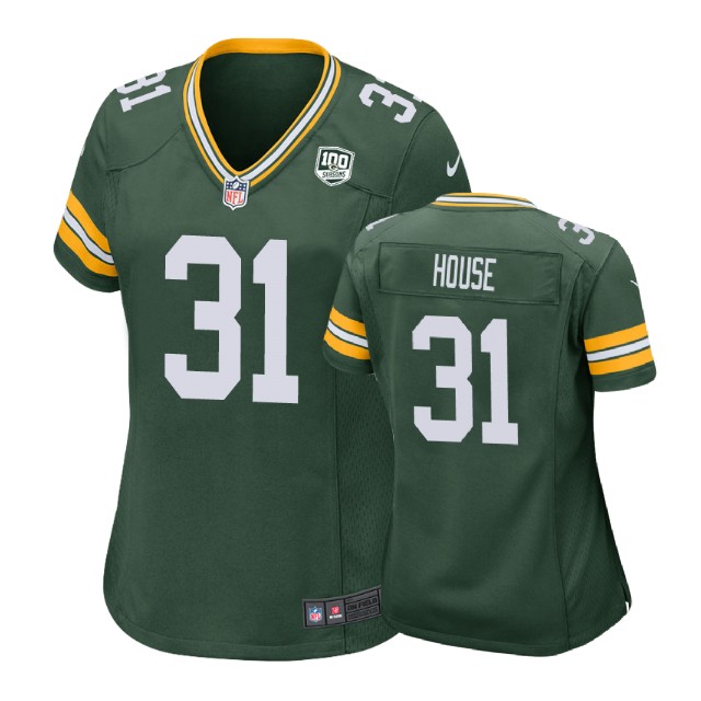 Women Green Bay Packers #31 Davon House 100th Anniversary Game Green Jersey Women Green Bay Packers #31 Davon House 100th Anniversary Game Green Jersey