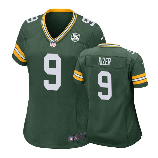 Women Green Bay Packers #9 DeShone Kizer 100th Anniversary Game Green Jersey Women Green Bay Packers #9 DeShone Kizer 100th Anniversary Game Green Jersey
