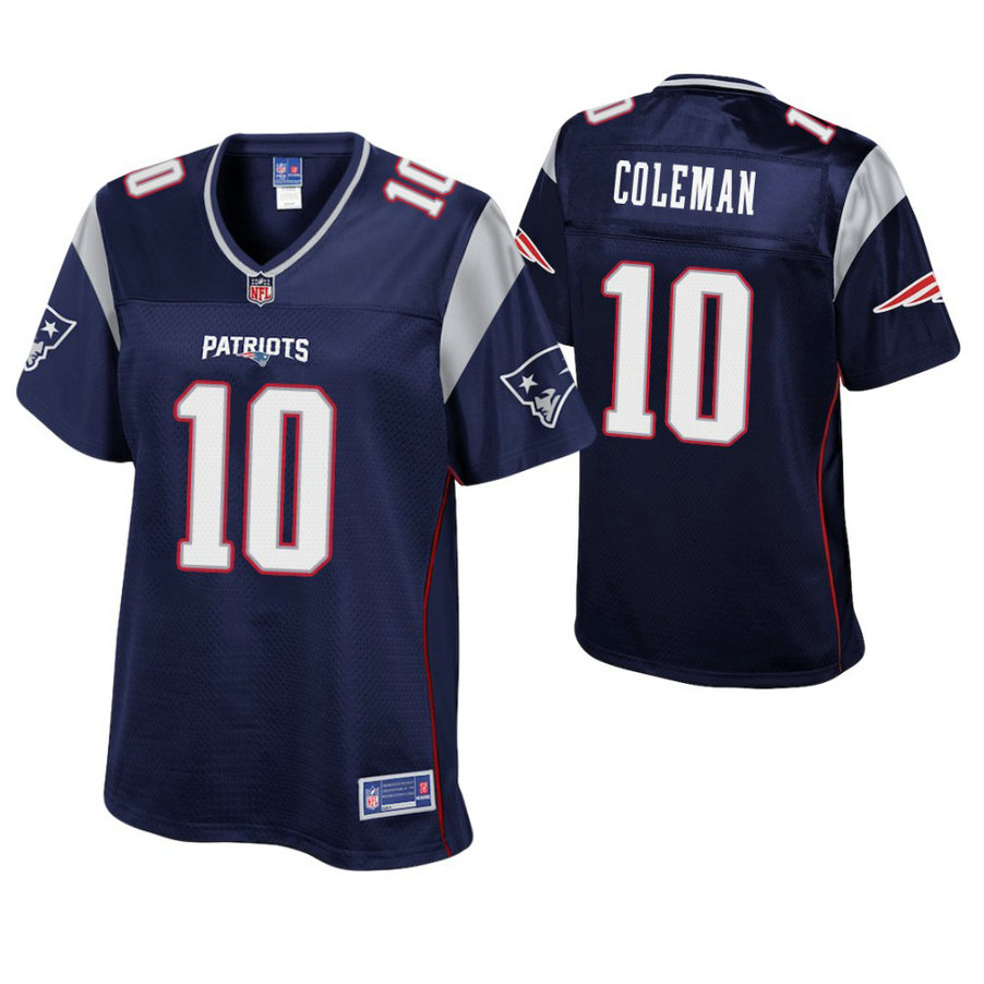 Women New England Patriots #10 Corey Coleman Navy Player Pro Line Jersey Women New England Patriots #10 Corey Coleman Navy Player Pro Line Jersey