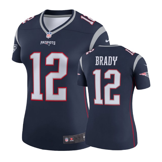 Women New England Patriots #12 Tom Brady Navy Legend Jersey Women New England Patriots #12 Tom Brady Navy Legend Jersey
