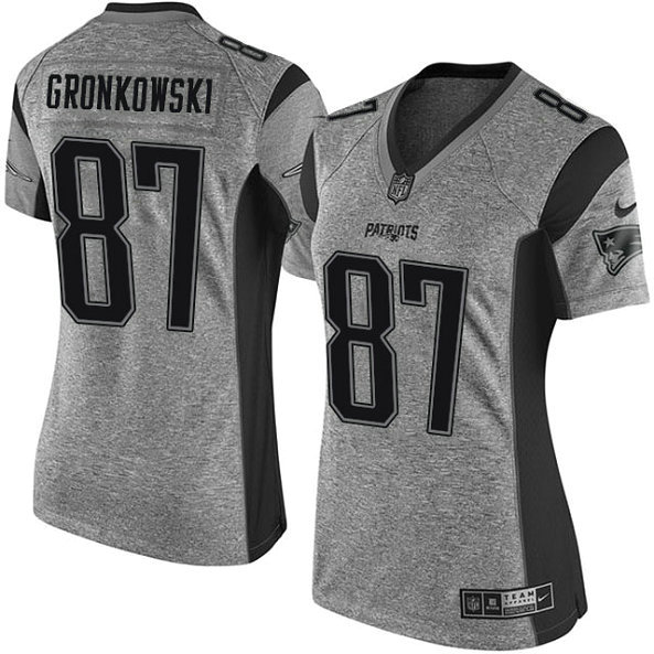 Women New England Patriots #87 Rob Gronkowski Gridiron Gray Limited Jersey Women New England Patriots #87 Rob Gronkowski Gridiron Gray Limited Jersey