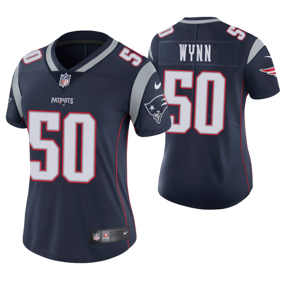 Women New England Patriots #50 Isaiah Wynn Navy Game Jersey Women New England Patriots #50 Isaiah Wynn Navy Game Jersey