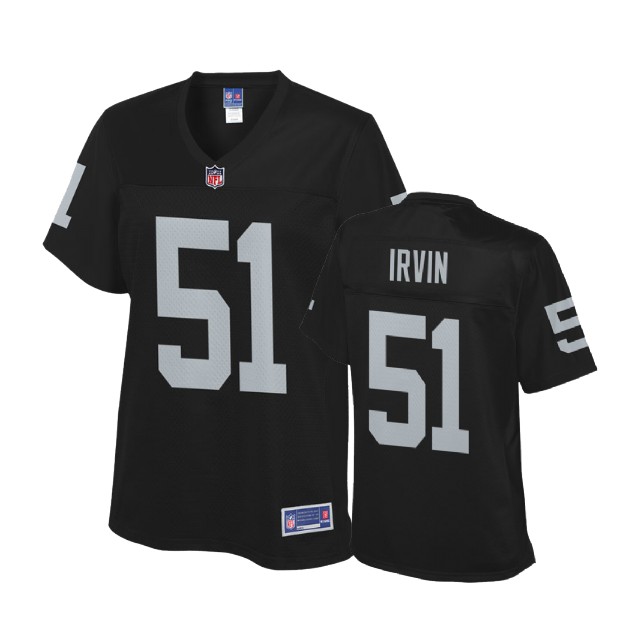 Women Oakland Raiders #51 Bruce Irvin Black Pro Line Player Jersey