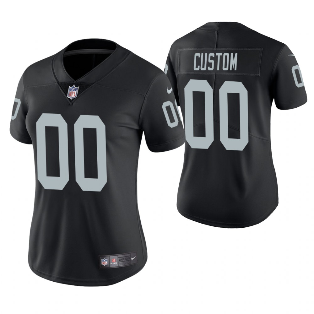 Women Oakland Raiders Black Game Customized Jersey Women Oakland Raiders Black Game Customized Jersey