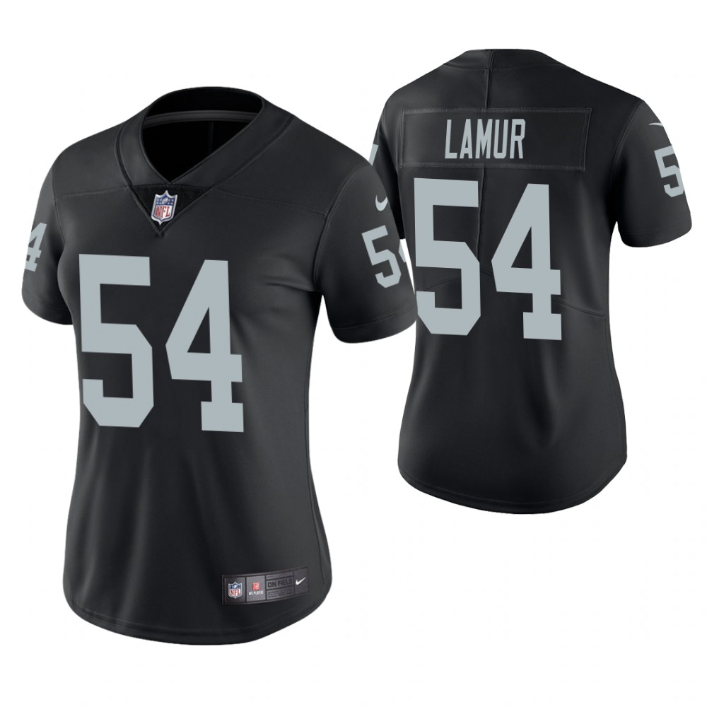 Women Oakland Raiders #54 Emmanuel Lamur Black Game Jersey Women Oakland Raiders #54 Emmanuel Lamur Black Game Jersey