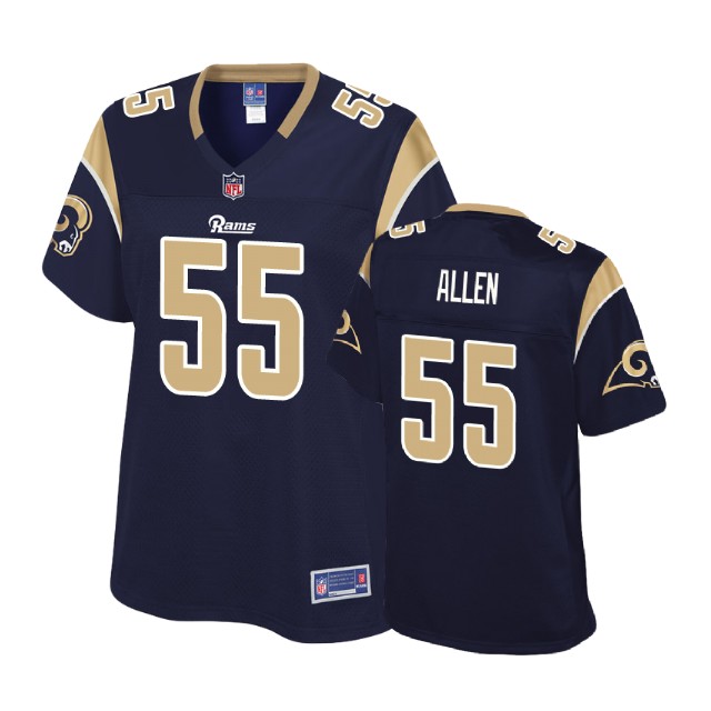 Women Los Angeles Rams #55 Brian Allen Navy Pro Line Player Jersey With Super Bowl LVI Patch