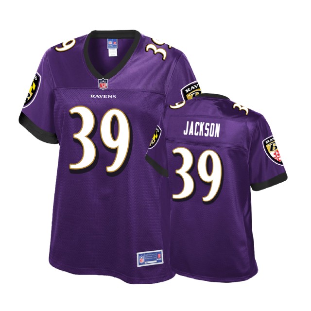 Women Baltimore Ravens #39 Bennett Jackson Purple Player Jersey