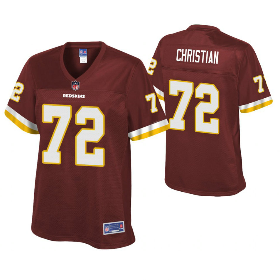 Women Washington Redskins #72 Geron Christian Burgundy Pro line Player Jersey Women Washington Redskins #72 Geron Christian Burgundy Pro line Player Jersey