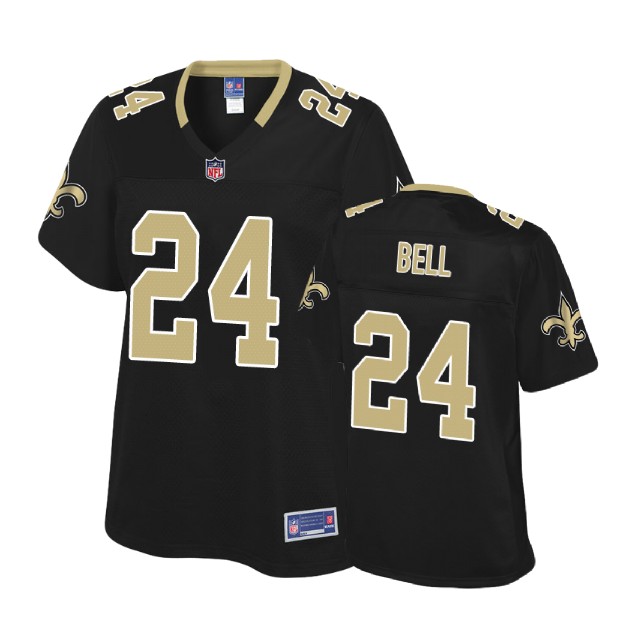 Women New Orleans Saints #24 Vonn Bell Black Pro Line player Jersey