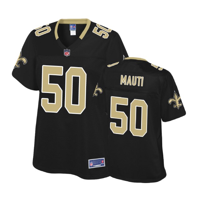 Women New Orleans Saints #50 Michael Mauti Black Pro Line Player Jersey Women New Orleans Saints #50 Michael Mauti Black Pro Line Player Jersey