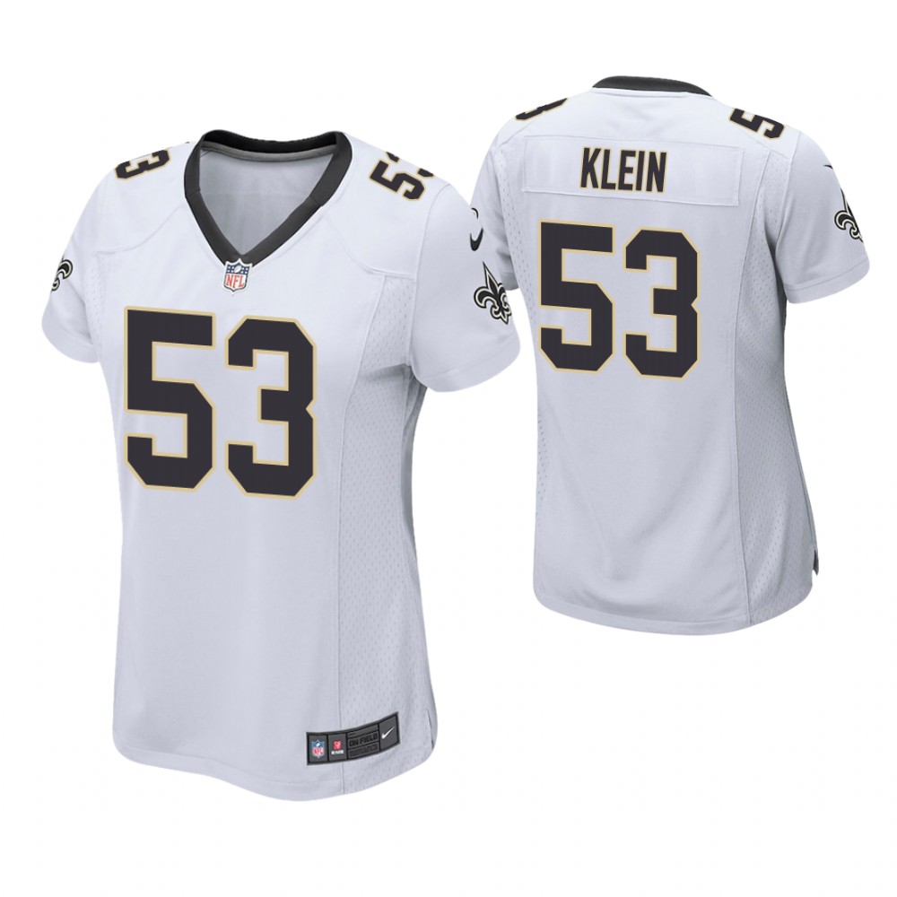 Women New Orleans Saints #53 A. J. Klein White Game Jersey Women New Orleans Saints #53 A. J. Klein White Game Jersey