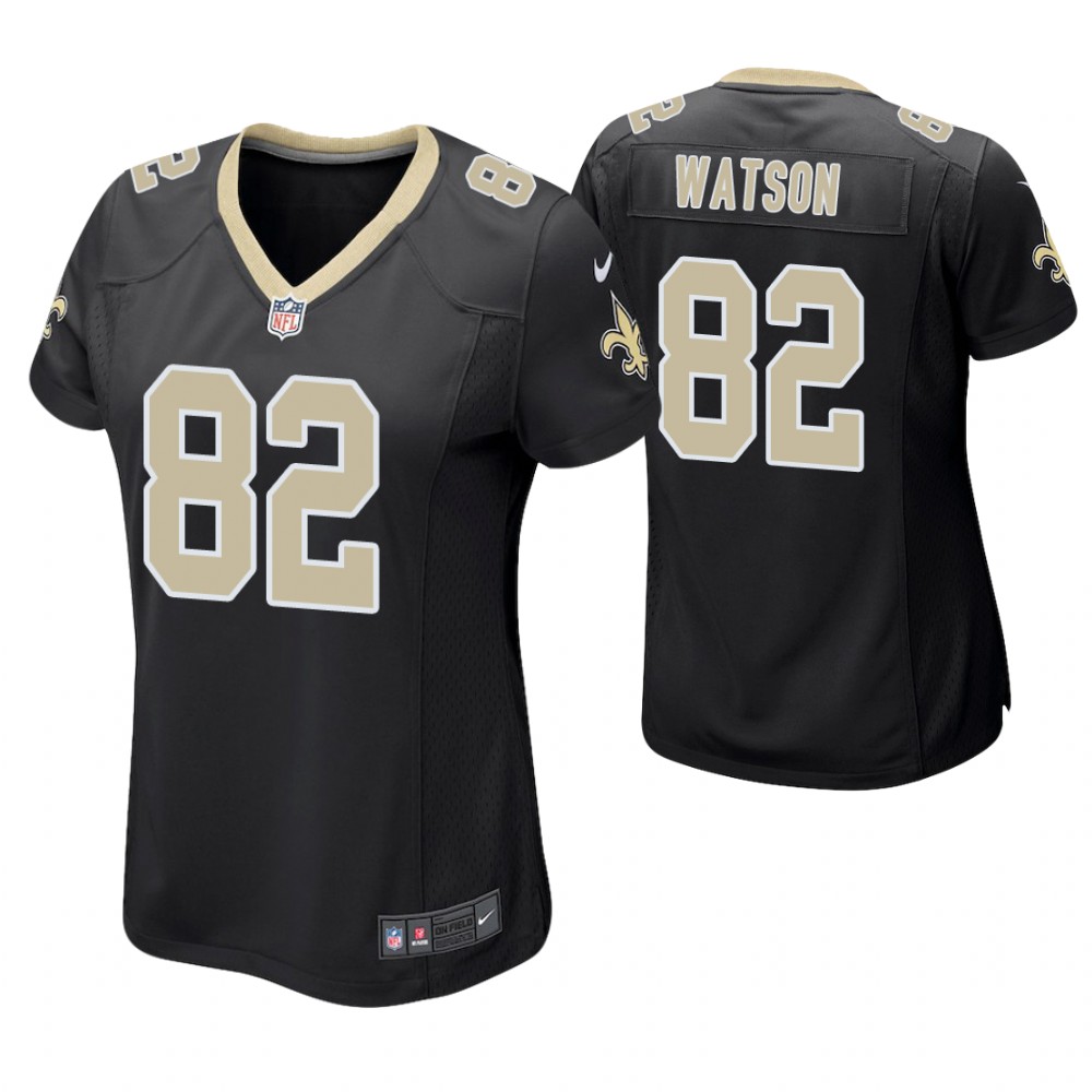 Women New Orleans Saints #82 Benjamin Watson Black Game Jersey