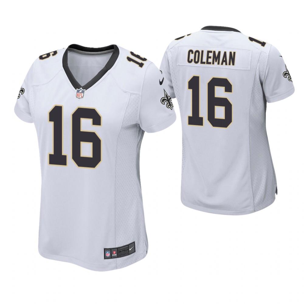 Women New Orleans Saints #16 Brandon Coleman White Game Jersey Women New Orleans Saints #16 Brandon Coleman White Game Jersey