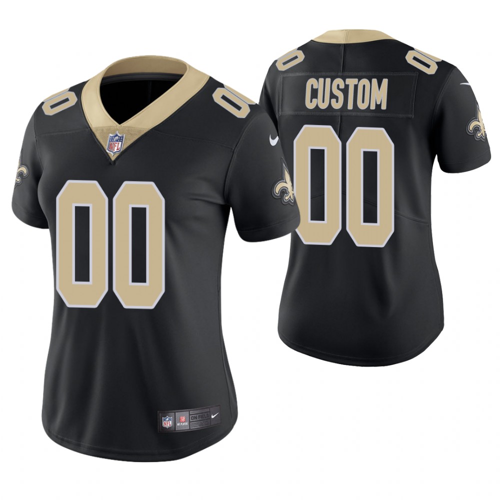 Women New Orleans Saints Black Game Customized Jersey Women New Orleans Saints Black Game Customized Jersey
